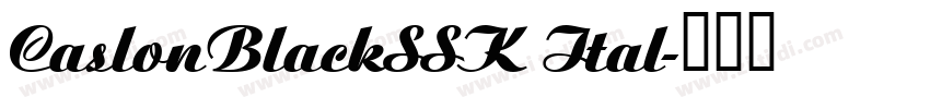 CaslonBlackSSK Ital字体转换